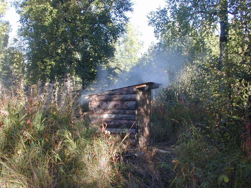 smoking salmon smoke house