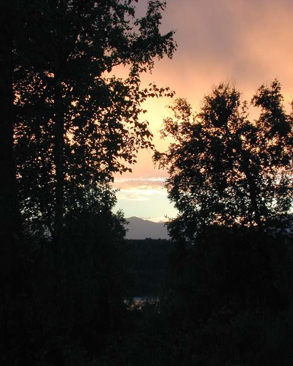 midnight sunset in Alaska