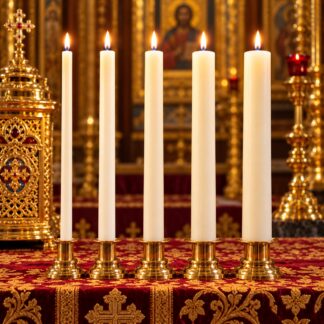 White Beeswax Altar Candles