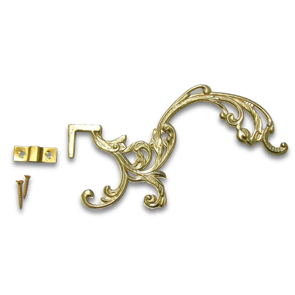 Ornate Russian Lamp Brackets - Gold Plated - Image 2