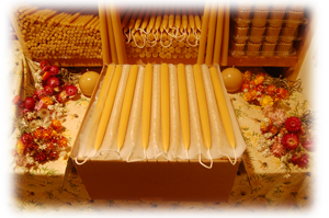 Premium Beeswax Tapers 7/8″ Wholesale Case of 98ct