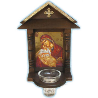 Kiot for Home - Single Icon with Vigil Lamp - Theotokos