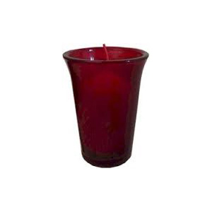 red votive glass