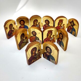 Folding Icon (diptych) with gold leaf - Small