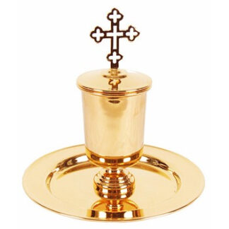Holy Oil Vessel for Anointing - Gold Plated