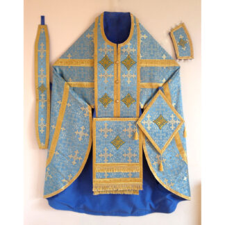 Blue Brocade Vestments