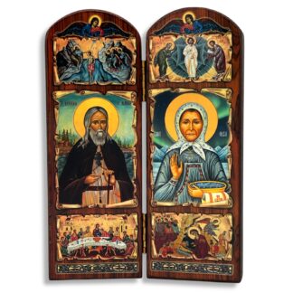 Alaskan Icon Diptych: Matushka Olga and St. Herman of Alaska