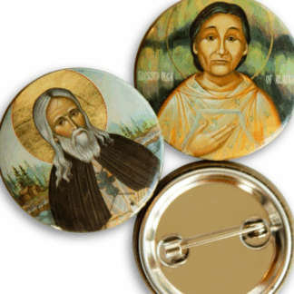 St Herman and Mat Olga Icon Pinback Buttons