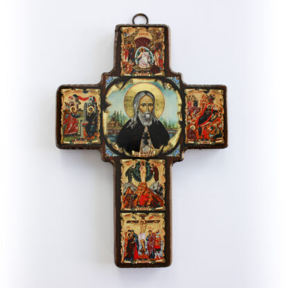 Wooden Cross with Alaskan Saints - Image 3