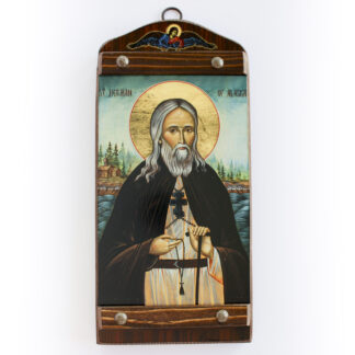 St. Herman of Alaska Icon on Wood Plank