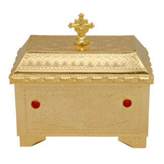Reliquary, Gold Plated with Semiprecious Stones - up to 2 relics