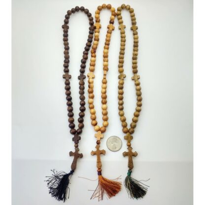 Wood 50 bead Prayer Rope, small beads - 5 colors - Image 4