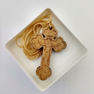 Mid size wood cross in case