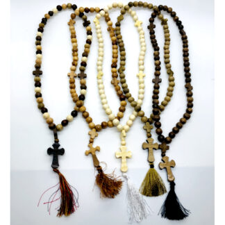 Wood 50 bead Prayer Rope, small beads - 5 colors