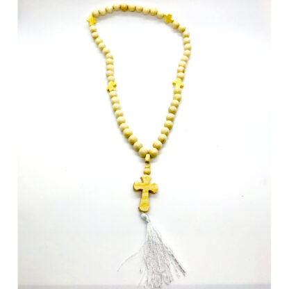 Wood 50 bead Prayer Rope, small beads - 5 colors - Image 3