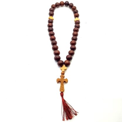 Wood 30 bead Prayer Rope - Large Beads,  5 colors - Image 5
