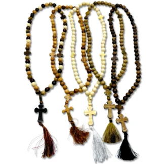 Wood 50 bead Prayer Rope, small beads - 5 colors