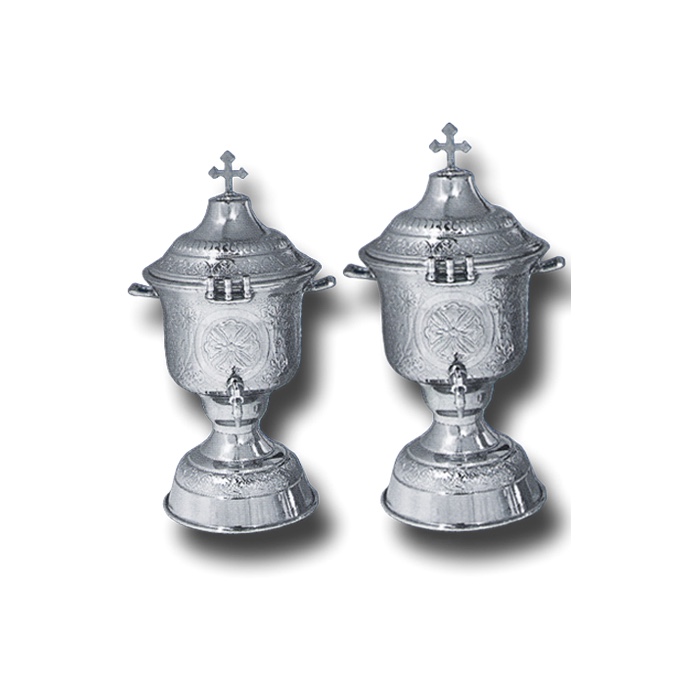 Greek Holy Water Font - Nickel