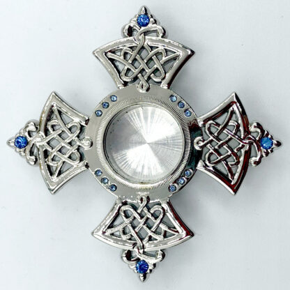 Icon relic insert - large silver blue stones