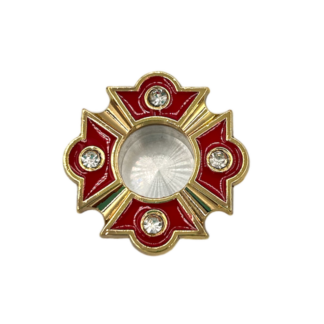 Icon relic insert - small, red enamel