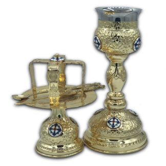 Chalice .25L (Small)- Gold Plated, Stainless Steel Cup with Enamel