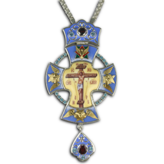 Pectoral Cross with Gold Plated Dove and Seraphim
