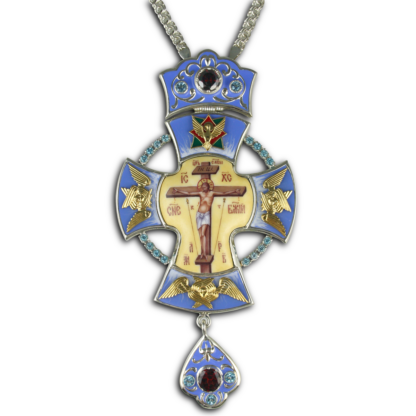 Pectoral Cross with Gold Plated Dove and Seraphim