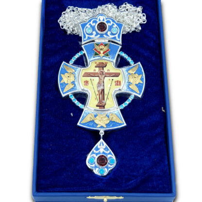 Pectoral Cross with Gold Plated Dove and Seraphim - Image 2