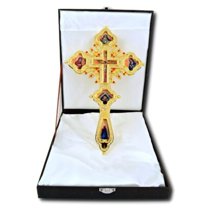 Altar / Blessing Cross, with enamel and stones