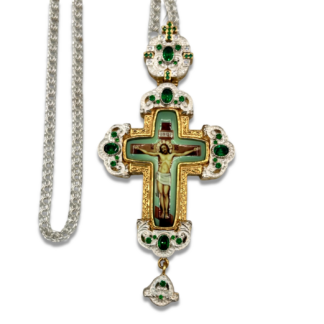 Pectoral Cross with Green Stones