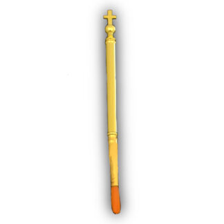 Anointing Brush Gold Plated, round handle