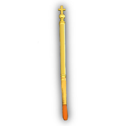 Anointing Brush Gold Plated, round handle