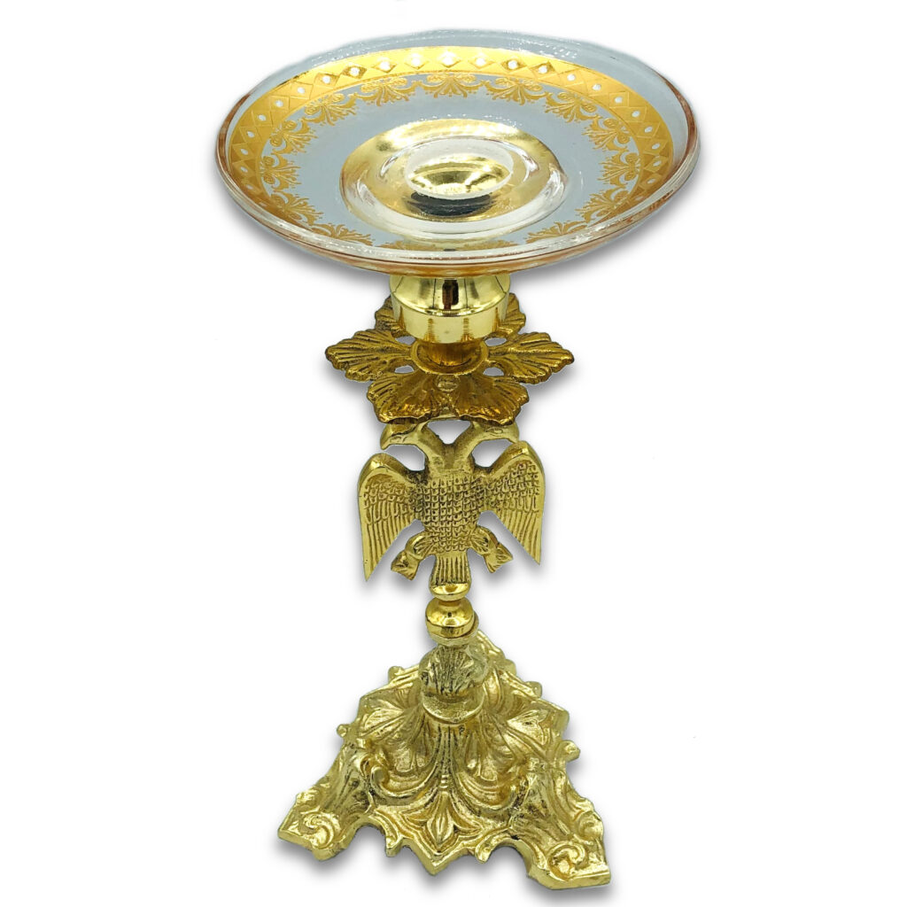 Decorated Glass Drip Catcher Holy Archangel Candles