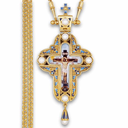 Pectoral Cross with real Pearls