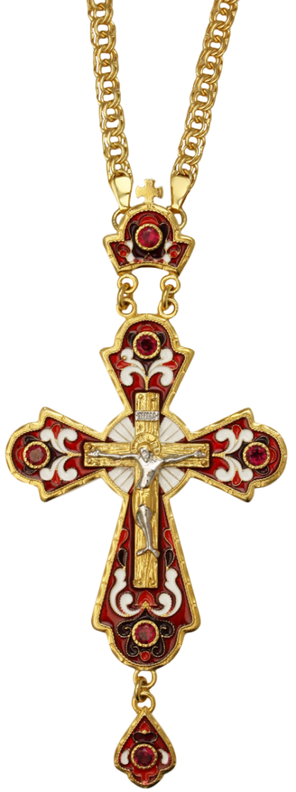 Pectoral Cross, Red Enamel - Image 2