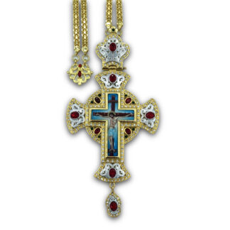 Pectoral Cross, Gold Plated, Jeweled Celtic Style 2