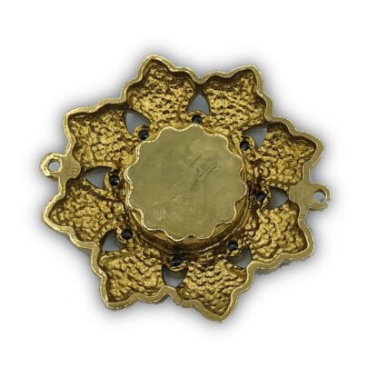 Icon relic insert - large gold, white stone - Image 2