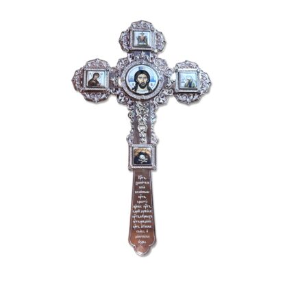 Altar / Blessing Cross - silver plated - Image 2