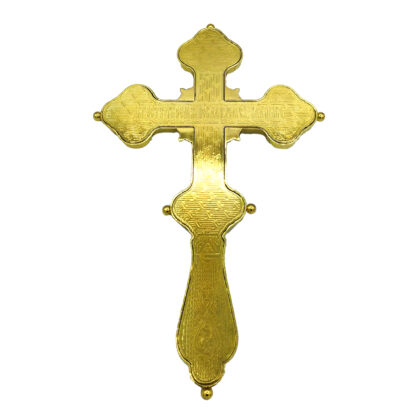 Altar / Blessing Cross, Gold with Raised Crucifix - Image 2