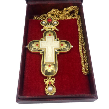 Pectoral Cross, Gold Plated, Bronze Enamel - Image 2