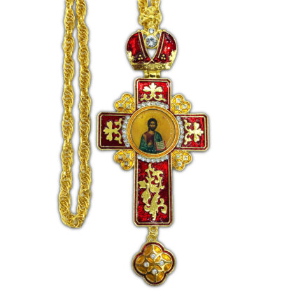 Pectoral Cross, red enamel