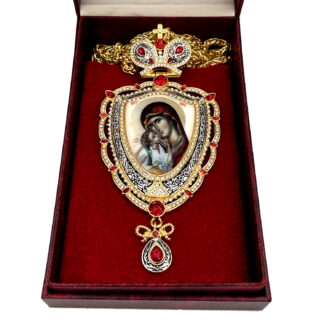 Panagia Only, Two Tone Red Stone
