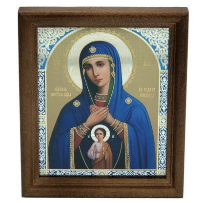 Mother of God, Aid in Childbirth- Framed with Glass - 5 x 6"