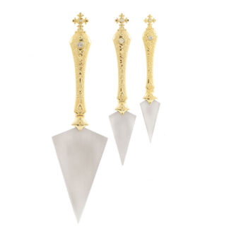 Spears - Set of 3 Gold with Jewel
