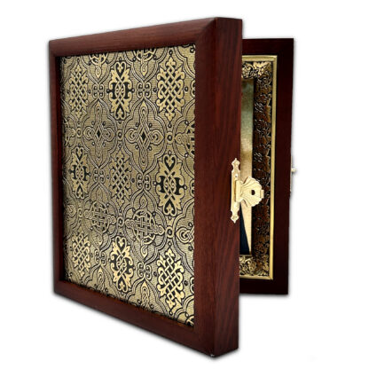 Folding Icon on Canvas, Medium, Embossed Outer Cover, Wedding Set, Gold - Image 2