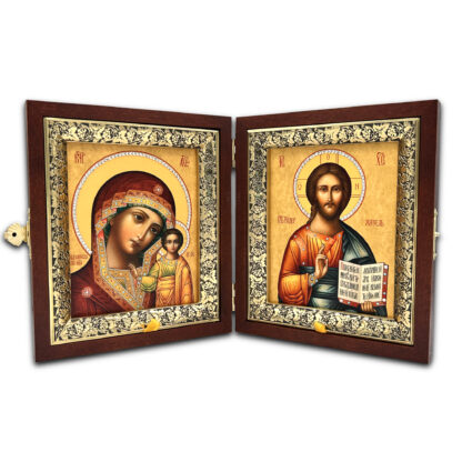 Folding Icon on Canvas, Medium, Embossed Outer Cover, Wedding Set, Gold