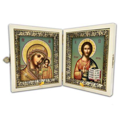 Folding Icon on Canvas, Medium, Embossed Outer Cover, Wedding Set, Teal
