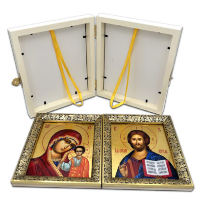 Folding Icon on Canvas, Medium, Embossed Outer Cover, Wedding Set, Gold - Image 3