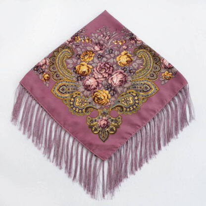 Headscarf- Russian Style with Tassel- Medium - Image 4