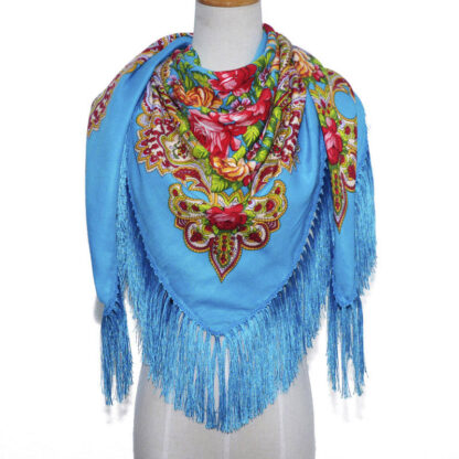 Headscarf- Russian Style with Tassels- Large - Image 8